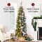 Best Choice Products Pre-Lit Artificial Scotch Pine Pencil Christmas Tree w/ LED Lights Metal Stand